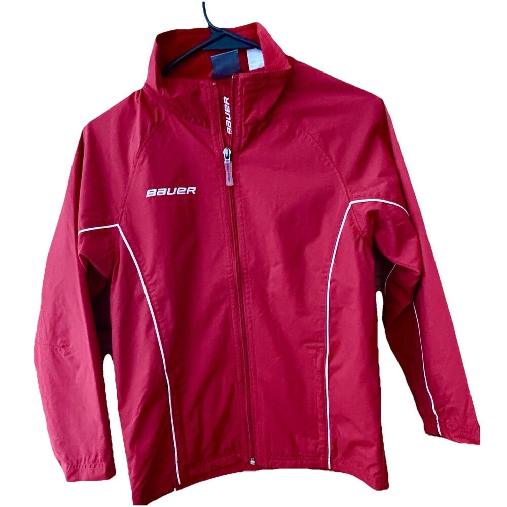 Bauer Hockey Warm Up Jacket Youth XS Red Activewear Athletic Hockey